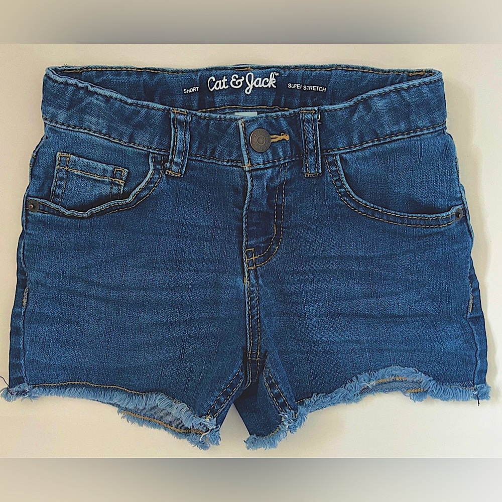Girls Cat & Jack Cutoff Jean Shorts Size 7/8 Target